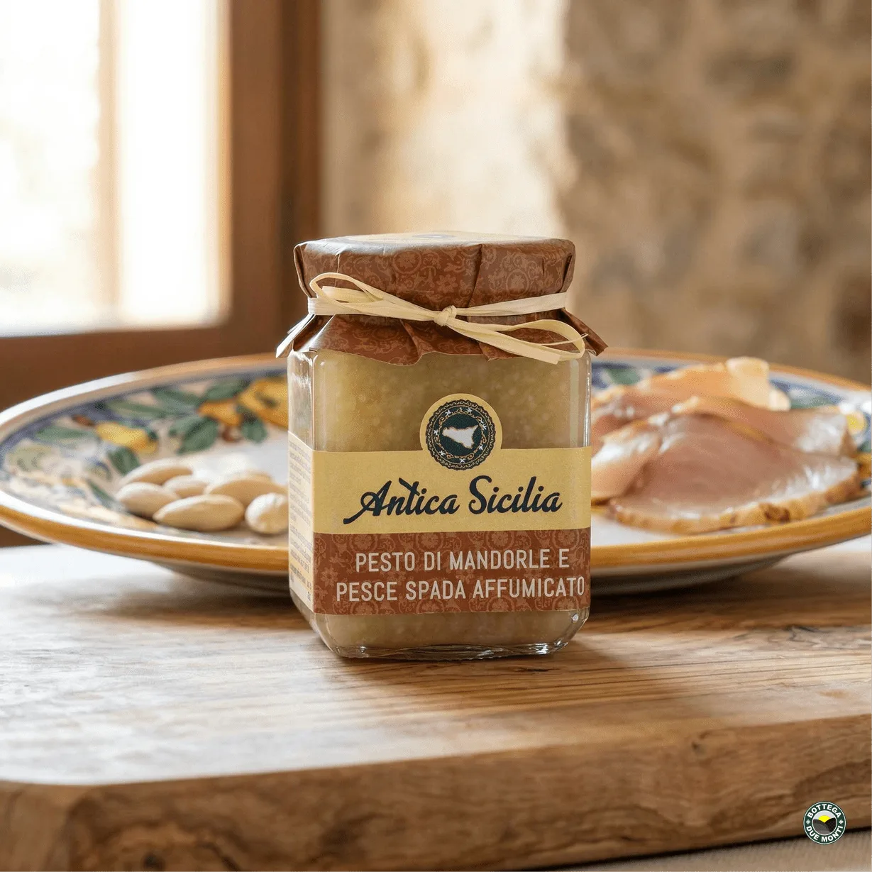 pesto di mandorle e pesce spada affumicato pesto di mandorle e pesce spada affumicato