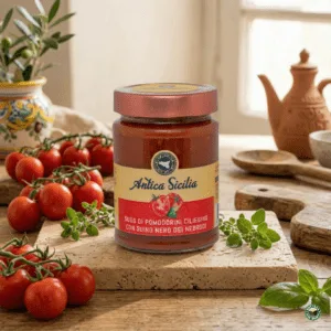 sugo di pomodorini ciliegino con suino nero dei nebrodi